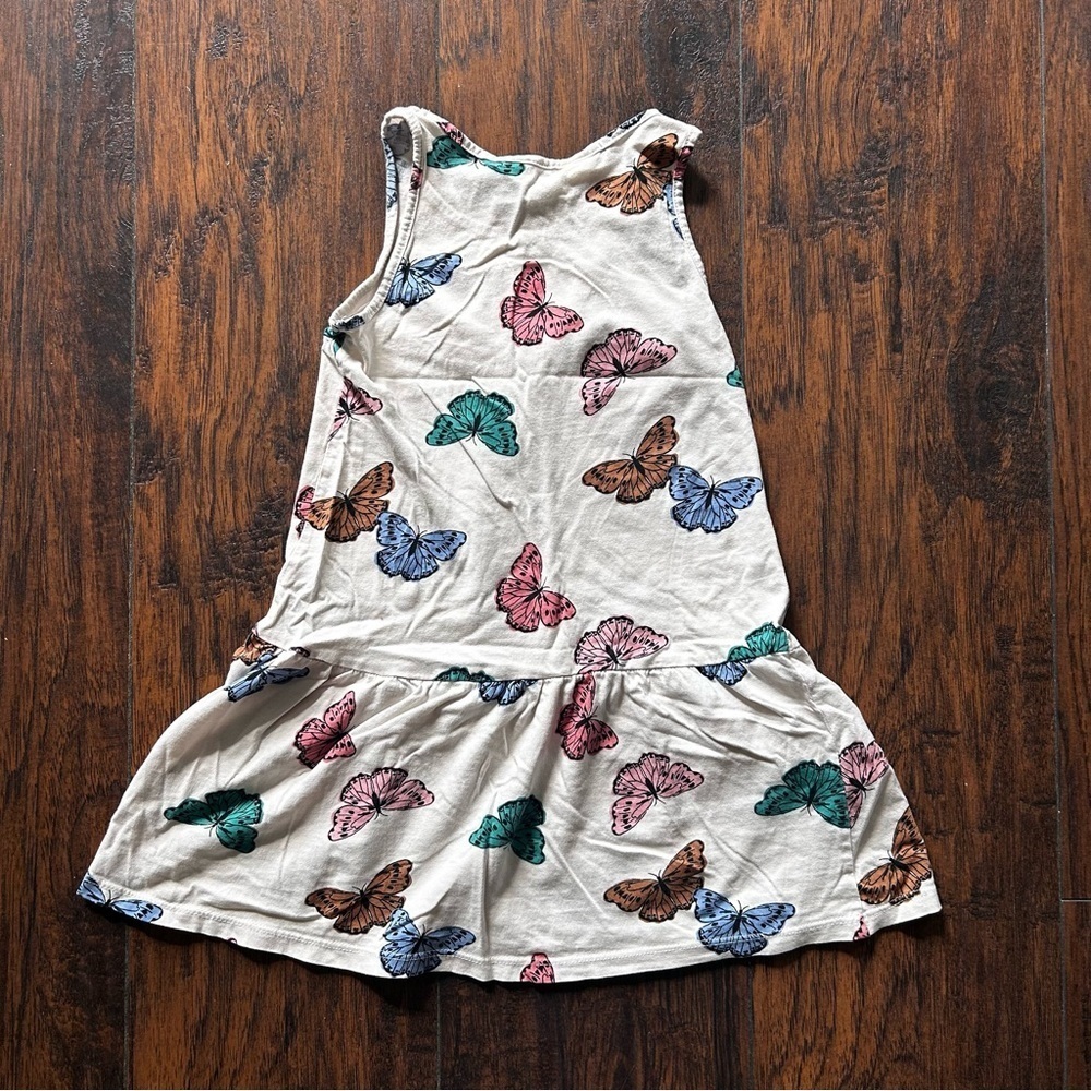 H&M Pink and Blue Butterfly Print Top